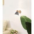 thumbnail image 6 of FSLiving USB Charging Dimmable Cordless Remote Control Battery LED Wall Lamp Fixture Low-Voltage 5V LED Modern Design Macaroon Grey Wall Sconce for Laundry Dorm Bedroom - 1 Pack, 6 of 6
