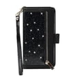 thumbnail image 6 of Zipper Wallet Case for Samsung Galaxy S10 Phone, Allytech Bling Glitter Leather Case with 9 Credit Card Holder Flip Magnetic Closure Stand Cover with Cash Pocket and Hand Strap, Black, 6 of 7