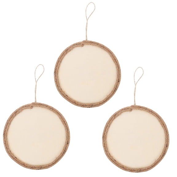 HINTRMENT DIY Handmade Round Picture Frames for Home Decoration 3Pack 7.9X7.9X0.3In
