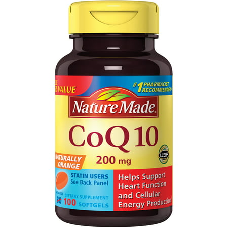 Nature Made CoQ10 Softgels, 200 Mg, Naturally Orange, 100