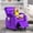 Purple, variant on ICEELF Kids Recliner Chair with Cup Holder, Adjustable Velvet Lounge Chair with Footrest, Side Pockets for Boys Girls Bedroom, Navy