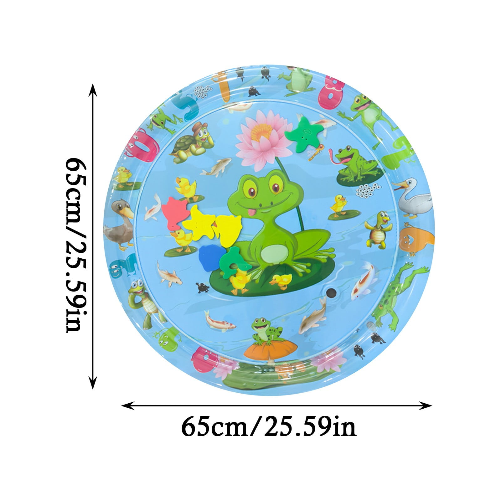 Inflatable Pet Water Mat for Cats and Dogs – Summer Cooling Sensory Water Pad with Floating Toys,Interactive Play Center for Indoor Use