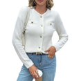 thumbnail image 1 of Suéteres Tipo Cárdigan de Larga con Cuello en V para Mujer, Chaquetas de Punto Gruesas, y con Botones, para Otoño e Invierno. S, 1 of 8