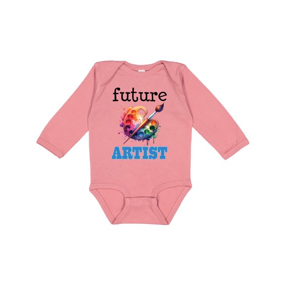 Inktastic Future Artist Kids Painting Boys or Girls Long Sleeve Baby Bodysuit