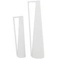 thumbnail image 5 of CosmoLiving by Cosmopolitan 22", 17"H Slim White Metal Vase with Handles, Set of 2, 5 of 7