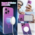 thumbnail image 5 of Compatible with iPhone 14 Pro Max Gradient Case Magnetic Luminous Case Glow in The Dark Noctilucent Slim Fit Cover Protective Anti Scratch Case Cover Purple Blue, 5 of 15