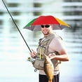 thumbnail image 6 of Umbrella Hat, 27 inch Fishing Umbrella Hat Hands Free Foldable UV Protection Umbrella Cap Adjustable Headwear for Fishing Golf Camping Beach Gardening Sunshade Outdoor, 6 of 8