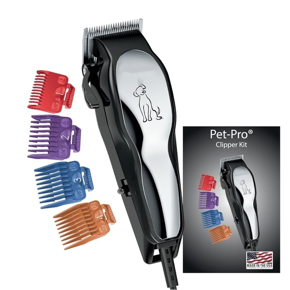 Clipper Pet-Pro Dog Grooming Kit - Electric Corded Dog Clipper for Dogs & Cats with Fine & Medium Coats