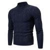 thumbnail image 2 of successthop Mens Mock Neck Sweater Plus Size Long Sleeve Sweater Chunky Pullover Tops Ribbed Cuff Solid Warm Clothes 2XL, 2 of 7