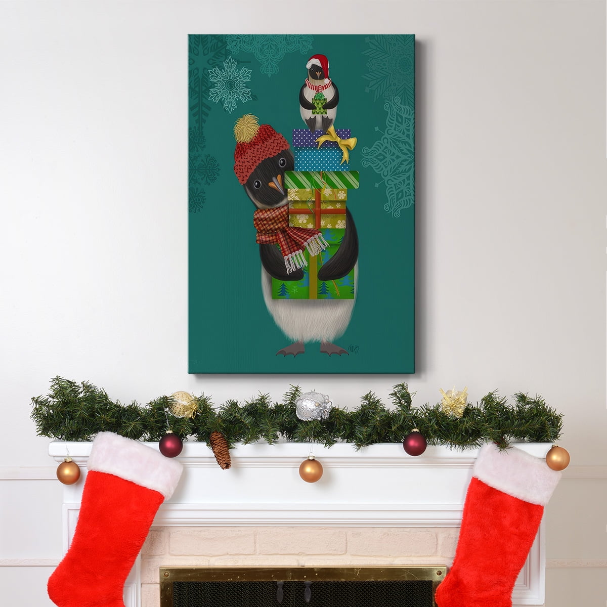 Christmas Penguin Gifts- Gallery Wrapped Canvas