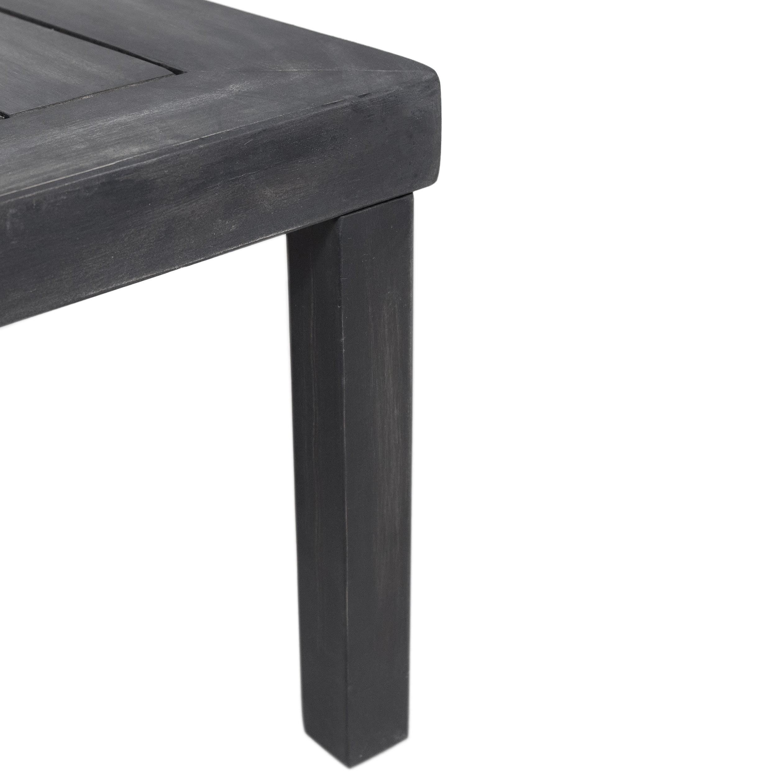 Noble House Acacia Wood 4-Pieces Outdoor Chat Set with Cushions, Dark Gray/Gray