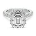 thumbnail image 4 of IGI Certified 1 Carat Emerald Shape Lab Grown Diamond Engagement Ring | 14K White Gold | Luxoré Vintage Allure Diamond Ring | FG-VS1-VS2 Quality Friendly Diamonds, 4 of 6