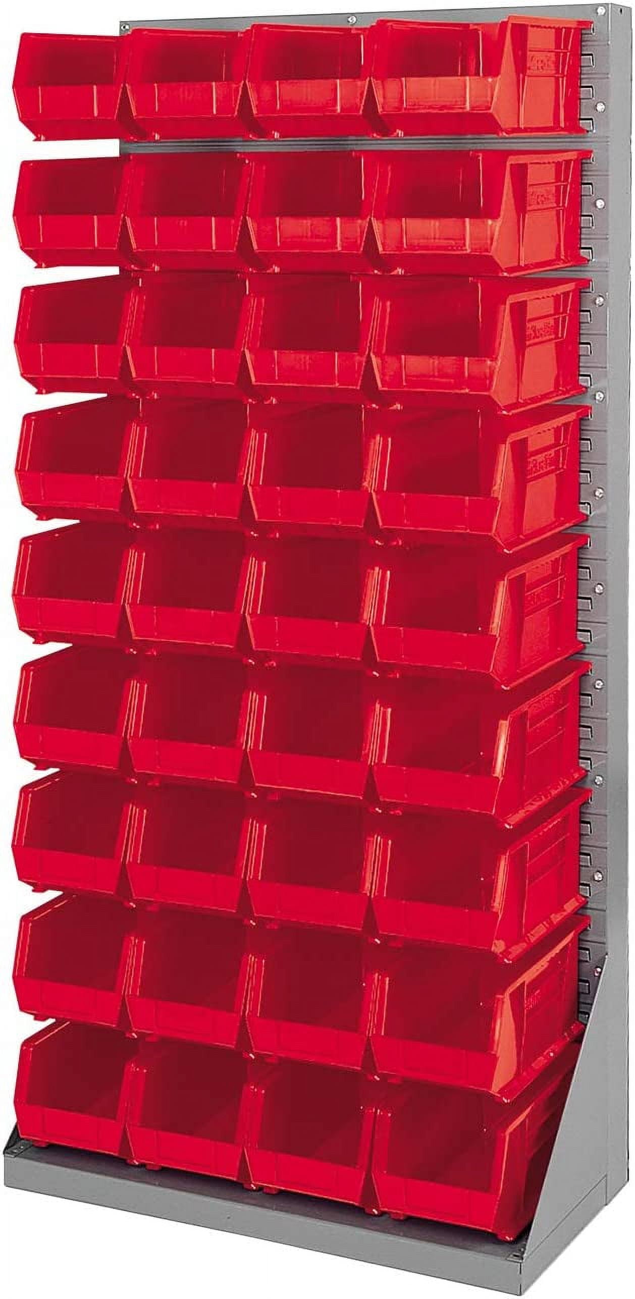 Akro-Mils Stackable Storage Bins, AkroBins Stacking Organizer, 15"x8"x7", Red, 12-Pack