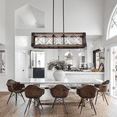 thumbnail image 2 of LovingAHome 5-Light Kitchen Island Lighting, 35.5 Inch Rustic Rectangle Chandeliers for Dining Room, 2 of 7