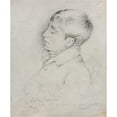 thumbnail image 2 of George Richmond 12x14 Black Ornate Wood Framed Double Matted Museum Art Print Titled: A Portrait of Welby Sherman Asleep in a Chair (1828), 2 of 5