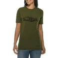 thumbnail image 3 of Oversized Vintage Rod Graphic Design Deluxe Jersey T-Shirt - Army Green 3XL, 3 of 4