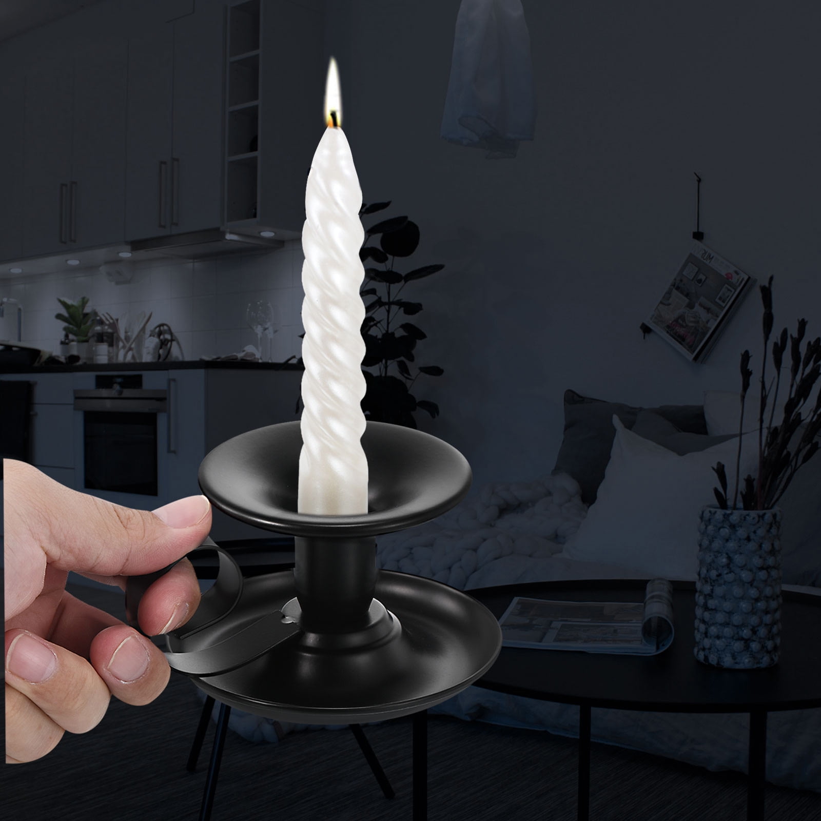 Uxcell Taper Candle Making Mold 3D Spiral Taper Candle Mold Long Twisted Silicone Candle Mold Taper Candle Moulds 3Pack