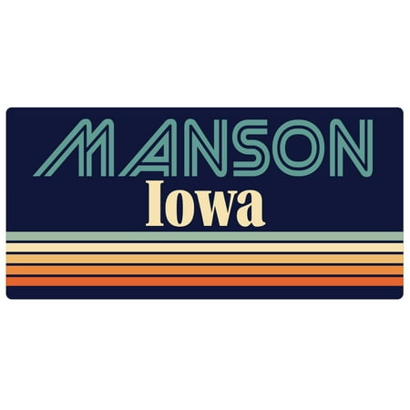 

Manson Iowa 5 x 2.5-Inch Fridge Magnet Retro Design