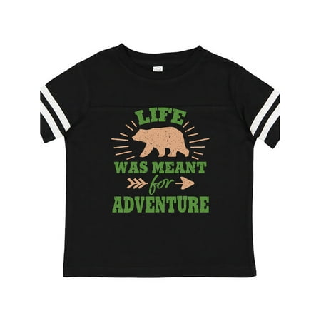 

Inktastic Bear Silhouette Life Was Meant for Adventure with Arrow Gift Toddler Boy or Toddler Girl T-Shirt