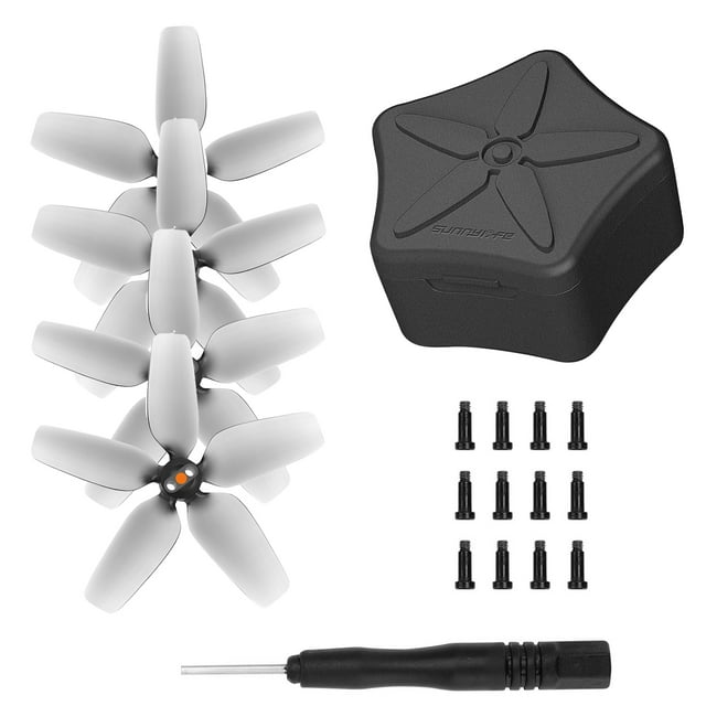 4Pcs Anti-shock Propeller Set Mini Size Drone Propeller Portable Storage Box with Screws for DJI Avata Drone