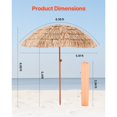 thumbnail image 3 of Tiki Umbrella Thatched Patio Umbrella 6.5 ft Poolside Patio Beach Umbrella, 3 of 6