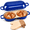 Blue, variant on Xinabrius Mini Double Dutch Oven for Sourdough Bread Baking, Enameled Cast Iron Bread Baker with Lid, Dual Round Loaf Pan, Bake Two Loaves at Once, Red