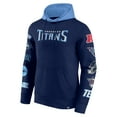 thumbnail image 2 of Men's Fanatics  Navy/Light Blue Tennessee Titans Patched Out Pullover Hoodie, 2 of 3