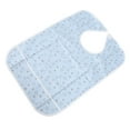 thumbnail image 1 of Durable Cotton Adult Bib Blue Floral Pattern With Crumb Catcher - Easy To Clean, Hook AndClosure - Perfect  Elderly Assistance, 1 of 8