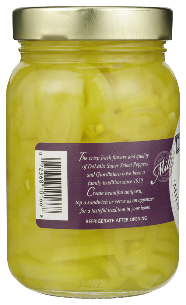 DeLallo Mild Banana Pepper Rings, 16 oz