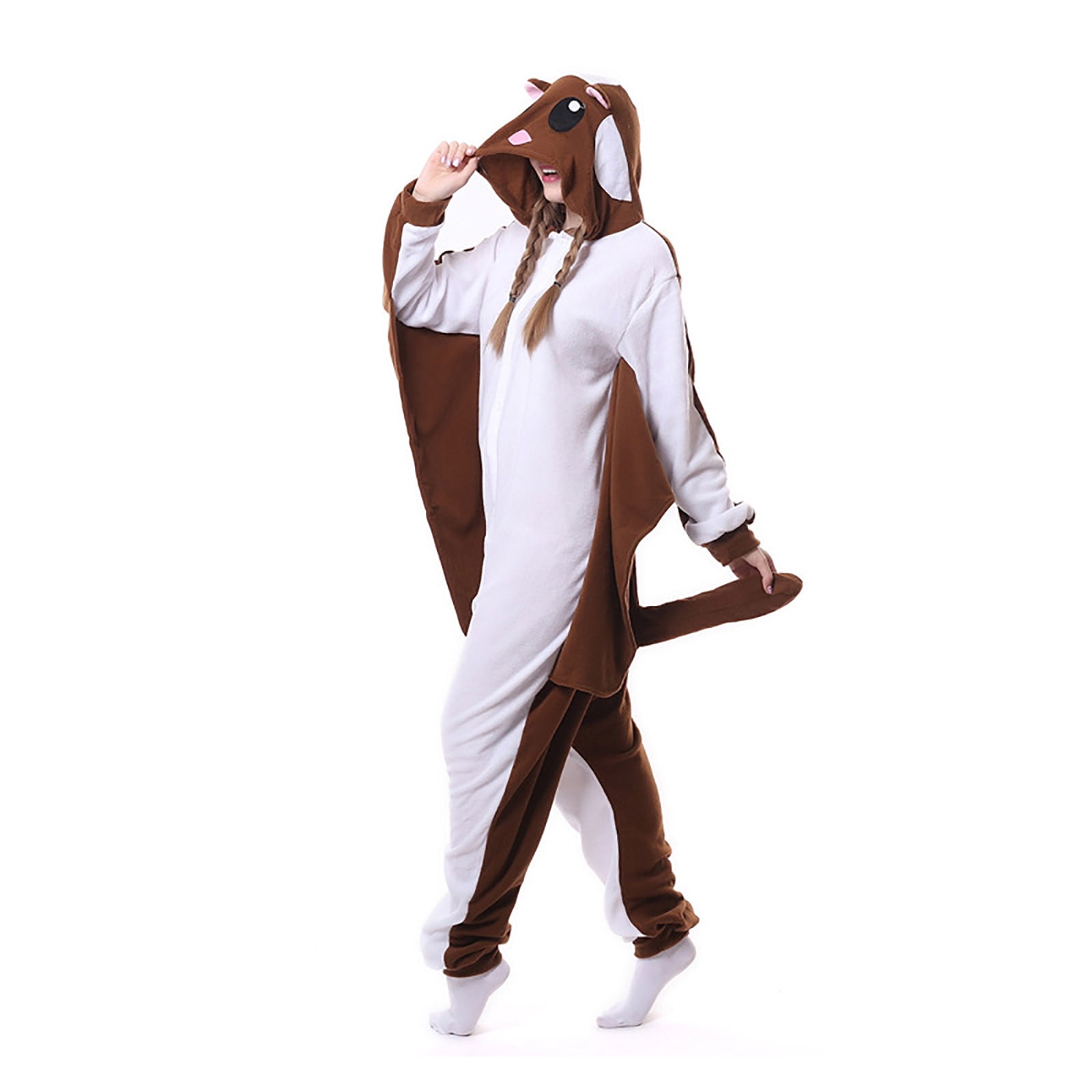 BONIXOOM Christmas Pajamas For Women Matching Family Christmas Pajamas Loungewear None Long Sleeve Sleep Tops Printed Brown S