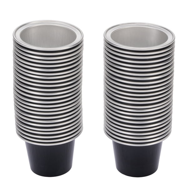 50 Piezas De Cápsulas De Café Espresso Recargables De Aluminio Para Originales, Vainas De Café Espresso Reutilizables Con Calcomanías De Focas De Aluminio 50 Tazas, 50 Tapas