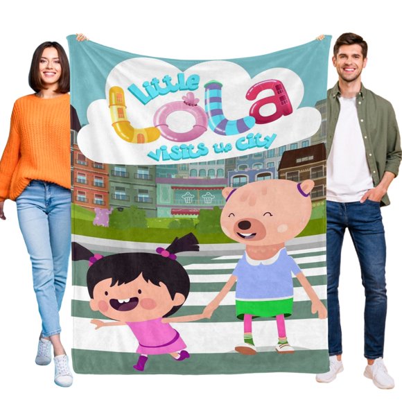 La Pequeña Lola visita la ciudad anti-pilling, suave, ligera, esponjosa y acogedora de lujo para hogar y cocina – Perfecta para niños y adultos,50X70cm
