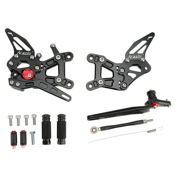 Reposapiés traseros ajustables de competición negros para Honda CBR1000RR-R SP 2021-2025