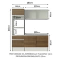 thumbnail image 3 of Cocina Integral Completa 180cm Topazio Madesa 86 - Blanco/Marrón Madesa G2008609, 3 of 11