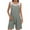 Gray2, variant on Diufon Womens Shorts Jumpsuit Square Neck Sleeveless Button Rompers Solid Color Bodysuits with Pockets