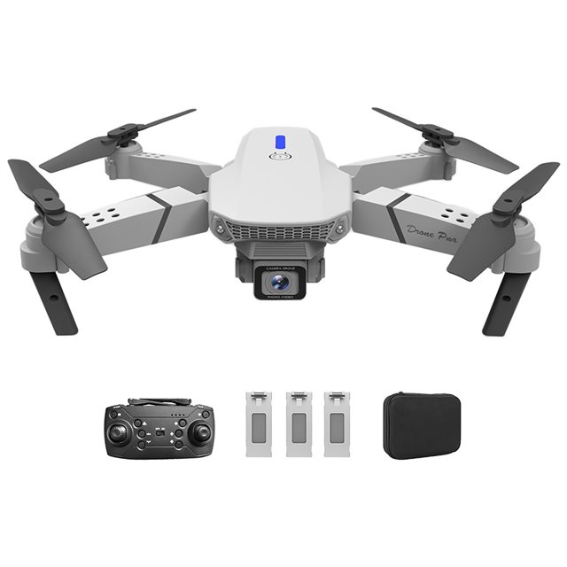Sywqhk FPV plegable RC Drone Quadcopter con cámara dual 4K 3x batería (blanco)
