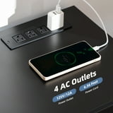 Hommpa TV Stand for TVs up to 65" with LED Lights & Power Outlets Modern Gaming Entertainment Center High Gloss Media Console TV Cabinet Black - Walmart.com