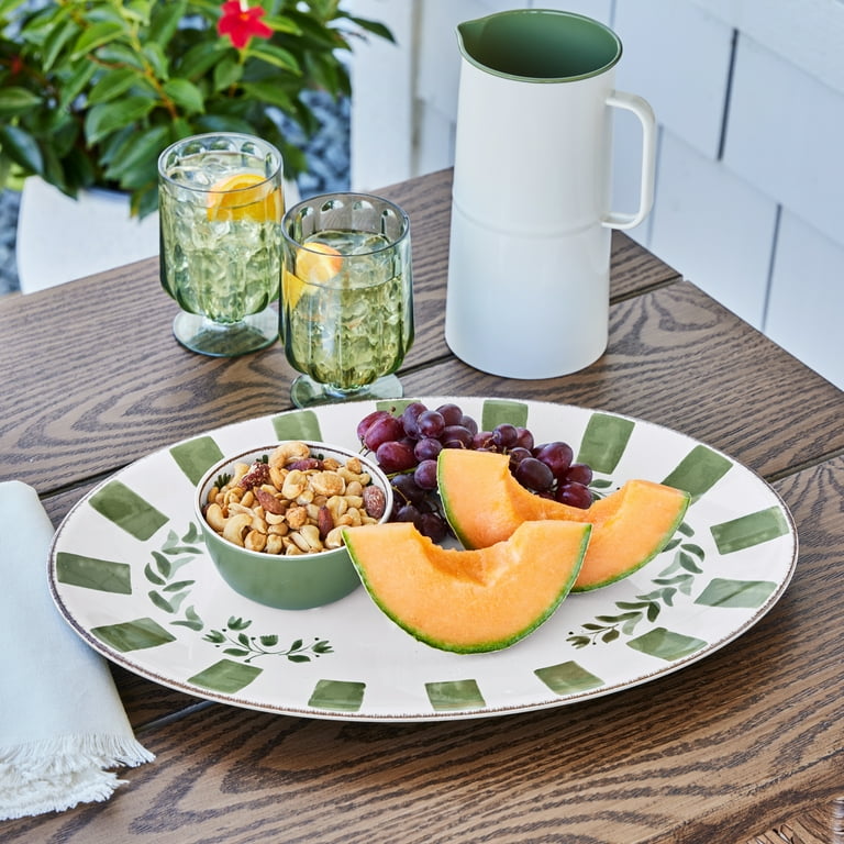 Better Homes & Gardens 18-inch Oval Bamboo Melamine Serving Tray
