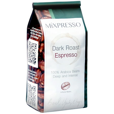 Mixpresso Espresso Whole Bean Coffee, Dark Roast, 40 Ounce