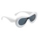thumbnail image 2 of Novedad Gafas de sol gruesas Gafas Gafas Gafas de sol Moda Marco ancho Estilo de diseñador Tonos inflados Anteojos para mujeres Unisex Damas Hombres Blanco Hugo anteojos de mujer, 2 of 10