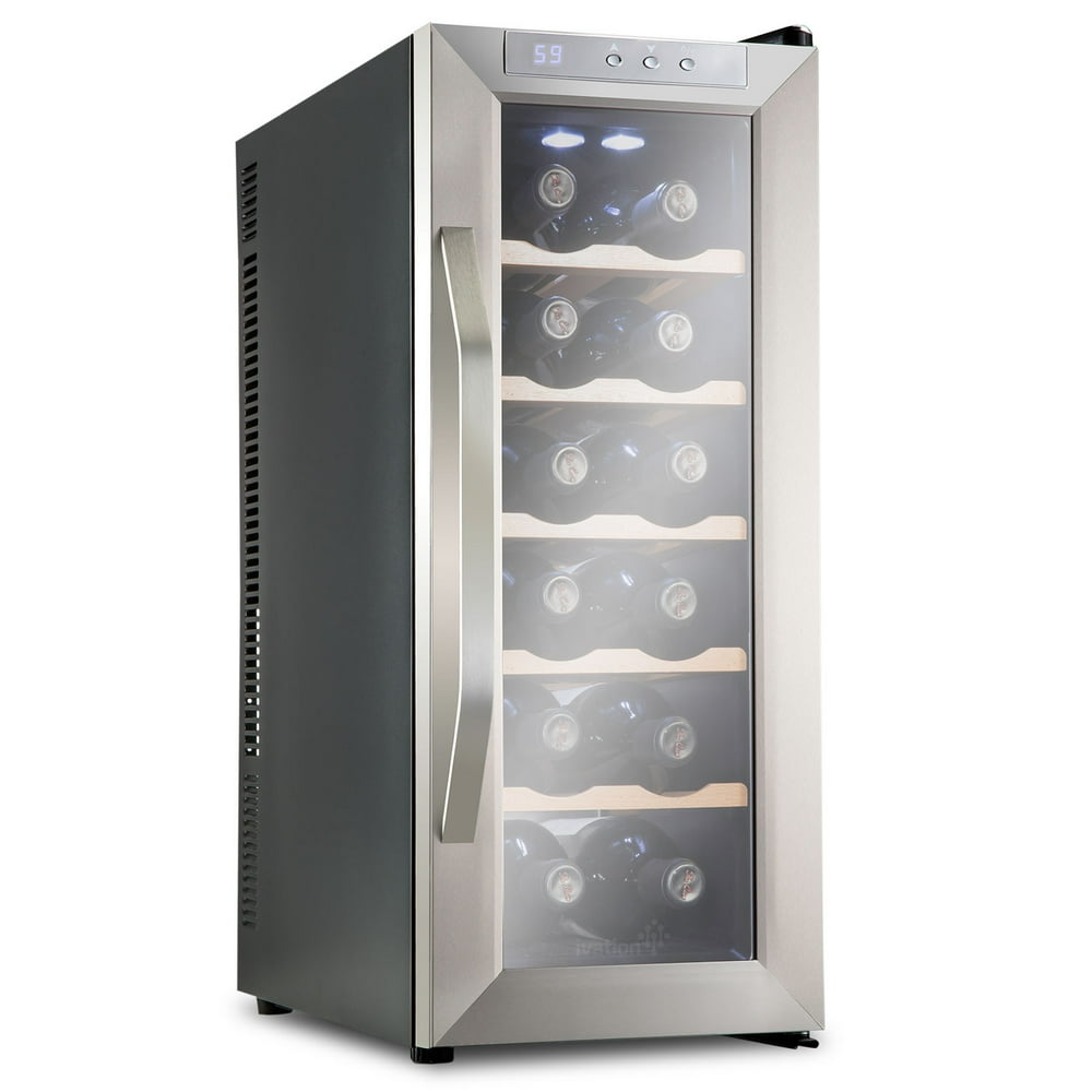 Ivation 12 Bottle Premium Thermoelectric Freestanding Wine Cooler