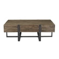 thumbnail image 4 of Magnussen Home Prescott Rustic Honey And Distressed Iron Rectangular Cocktail Table, 4 of 4