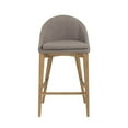thumbnail image 4 of Eurostyle Baruch 26" Upholstered Counter Stool in Gray and Walnut, 4 of 6
