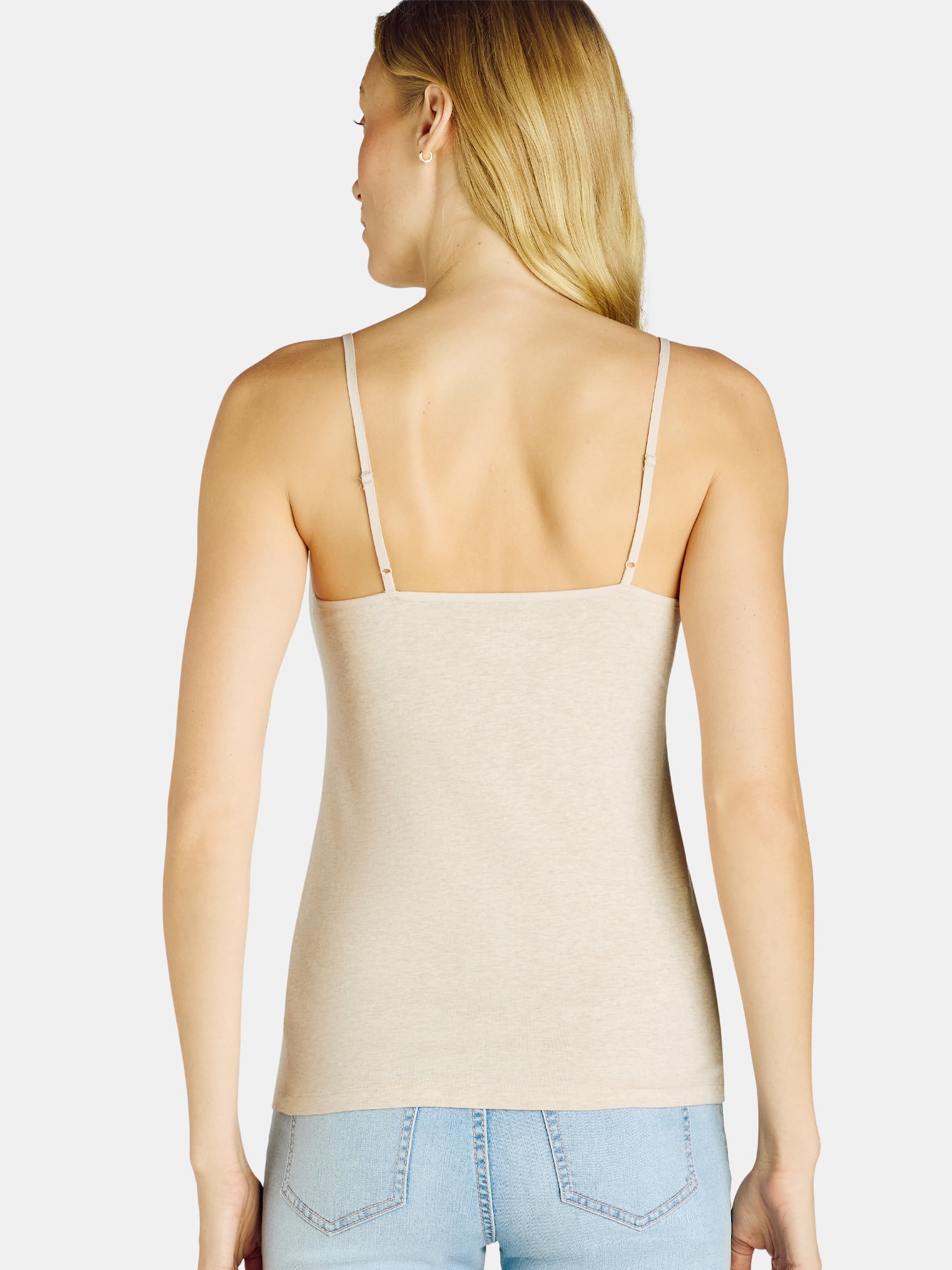 Time and Tru Women’s Cami Top with Adjustable Straps, Sizes XS-XXXL