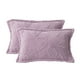 thumbnail image 2 of Fundas de almohada de doble cara de terciopelo de leche - pack de 2, engrosadas y acolchadas, 74x48cm - blanca, rosa, gris, verde, café, gris oscuro, morado, marrón, 2 of 6