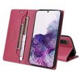 thumbnail image 2 of Compatible WIth Samsung Galaxy S20 FE Wallet Case,Magnetic Closure,Flip Folding Kickstand,With Card Slots,[RFID Blocking],With Shoulder Strap&Lanyard,PU Leather+TPU Shockproof Phone Case,Red, 2 of 9