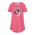 thumbnail image 4 of FAIWAD Tuniques à Manches Courtes pour Femmes, Col Rond, Blouses Amples, T-shirts Graphiques avec Cœur Mignon, 4 of 4