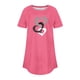 thumbnail image 3 of Camisetas de Manga Corta para las Mujeres Cuello Redondo Casual 3/4 Camiseta de Manga, Ligera Imitación de Algodón Cuatro Estaciones Top para el Hogar Y el Uso Diario, 3 of 3