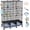 16.1"L x 12.6"W x 7.3"H, variant on Upgraded Encrypted 46-Inch Bird Cage, with Wooden Perches, Metal Parakeet Cage with Slide-Out Tray, Water Bottle&Feeder, Bird Cages for Parrot,Parakeets,Cockatiel,Lovebird,Small Mid-Sized Birds