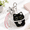 Cat- Necklace Cat Black, variant on Bag Charm Angel Cat Black Plush Keychain for Backpack Purse Accessories